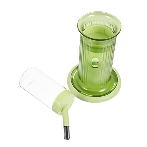 HANABASS Wasserflasche Für Hamster Hase Zwinger Waschbar Shaker-Flasche Trinkflaschenhalter Hamster Röhren Käfig Frettchen Thermostatisch Hund Kaninchen Tiere Gießen Gel Knopfbatterie Green von HANABASS