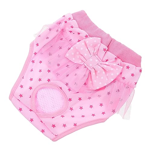 HANABASS physiologische Hosen für Haustiere waschbar auslaufsicheres Höschen weibliches hundekleid Hygienehöschen für Hunde reizwäsch weibliche hundehose Haustierhosen Baumwolle Rosa von HANABASS