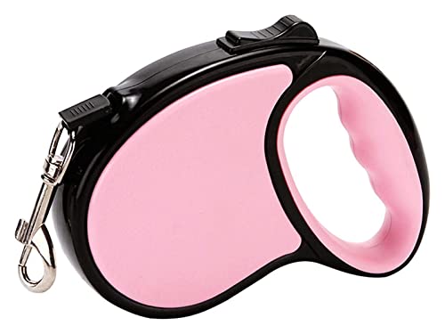 10Ft/16Ft Einziehbare Hundeleine, Two-Button Break & Lock Und Ergonomischer Griff, 360 ° Verwicklungsfreie Hochleistungsleine Für Kleine Bis Große Hunde Bis Zu 110 Lbs (Color : Pink, Size : 3m) von HANFEN