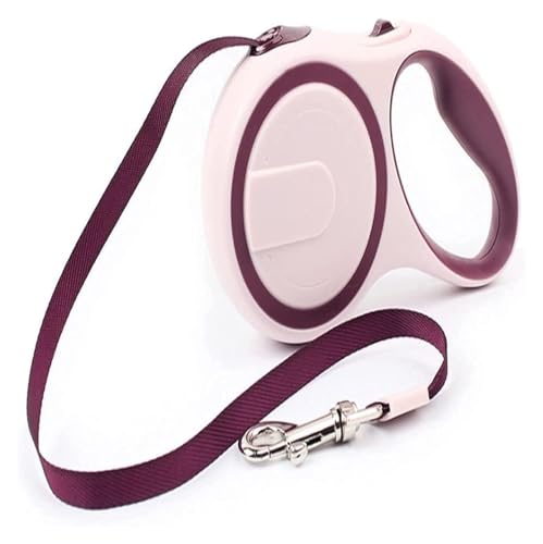 Ausziehbare Leine Für Hunde,Rollleine Hundeleine 5m,Leine Hundeleine Einziehbar,Hundeleine Für Hunde,Hundeleine Ausziehbar Mit Griff,Dog Leash, Verhedderungsfreie Ausziehbare Hundeleine (Color : Purp von HANFEN