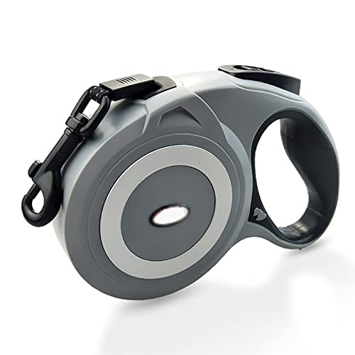 Roll-Leine Einziehbare Ausziehbare Hundeleine, Aktive Hunde Bis 30 Kg Mit Einem Großen Radius Von 8 M,Verwicklungsfrei 360 Mit Rutschfesten Griffen Hundegurt (Color : Gray, Size : 8m) von HANFEN