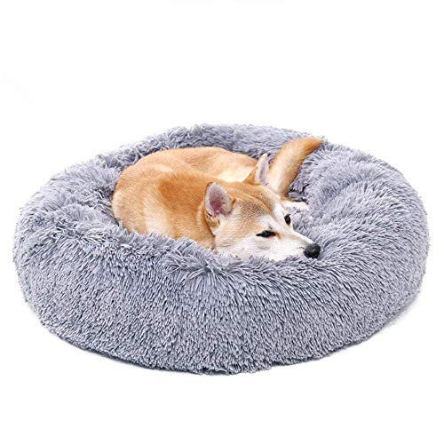 Hanhan Marshmallow beruhigendes Haustier-/Katzenbett für Welpen, bequeme Matten für große, mittelgroße und kleine Hunde, 60 cm, Rosa von HANHAN