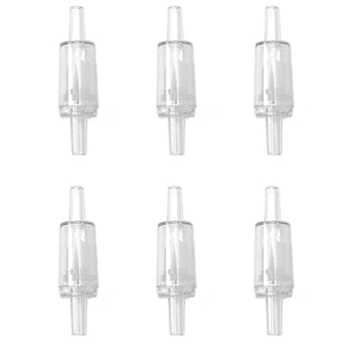 Hao Pro Luftpumpen-Rückschlagventile, 4 mm, Einweg, für Aquarien, Aquarien, kein Rückfluss, Wasser, verhindert Siphon, Flutlicht, kein Lärm, transparenter Kunststoff, 6 Stück von HAO PRO