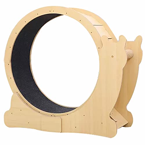 Holzfarbenes Katzenrad-Trainingslaufband, Indoor-Katzensportspielzeug mit Sicherungsstift, for körperliche Aktivität und zur Reduzierung von Langeweile, einfach zu montieren(Medium) von HAODUOO