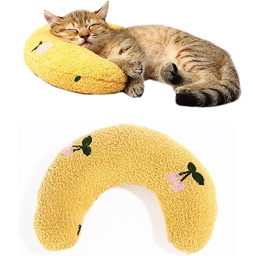 Katzenkissen, kleines Kissen für Katze, Katzendecken für den Innenbereich, Haustierspielzeug, kleines Bananen-Donut-Bett für Haustiere, kleines Kissen für Katzen, kein Heizkissen, echte kleine von HAOSHICS