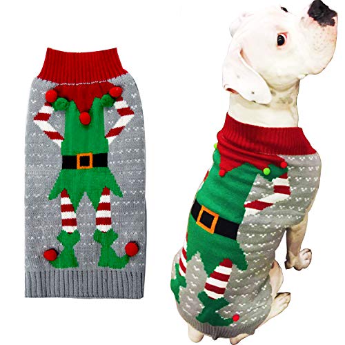 HAPEE Hundepullover für Weihnachten, Weihnachtsmann, Haustier, Katze, Dackel, Hundezubehör, Hundebekleidung (Größe XL) (1 Stück), A8-Clown von HAPEE