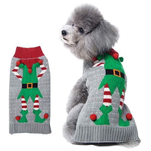 HAPEE Hundepullover für Weihnachten, Weihnachtsmann, Haustier, Katze, Hundezubehör, Hundebekleidung (klein (1 Stück), A8-Clown) von HAPEE