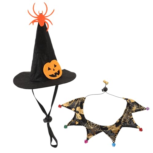 HAPINARY 1 Satz Halloween-katzenmütze Und Schal-Set Katzendekor Interaktives Katzenspielzeug Katzenstreu Katzen-kastrationsanzug Katze Geburtstagskostüm Katzenmasken Thematisiert Polyester von HAPINARY