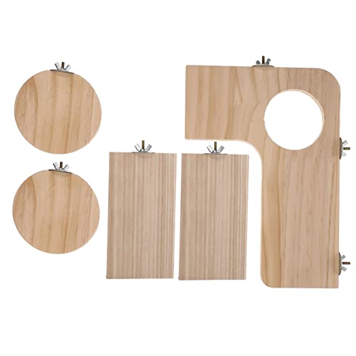 HAPINARY 1 Satz Hamster-Sprungbrett filigraner Springständer Kletterbrett aus Guinea Nagetier Spielzeug Set Nager Spielzeug Set holzregal rankgitter Holz Sprungständer zartes Sprungbrett von HAPINARY