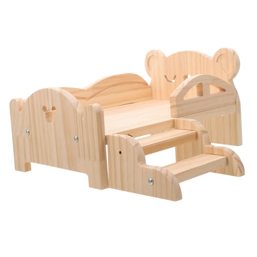 HAPINARY Meerschweinchen-Hamster-Bett Aus Holz Treppe Einfach Zu Montieren Kleintierbett von HAPINARY