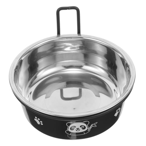 HAPINARY 1 Satz Haustiernapf Hundenapf Futterspender für Katzen Zwingernapf edelstahlschüsseln Stainless Steel Bowl hängend Futternapf für Katzen Katzentablett Wasserschale Rostfreier Stahl von HAPINARY