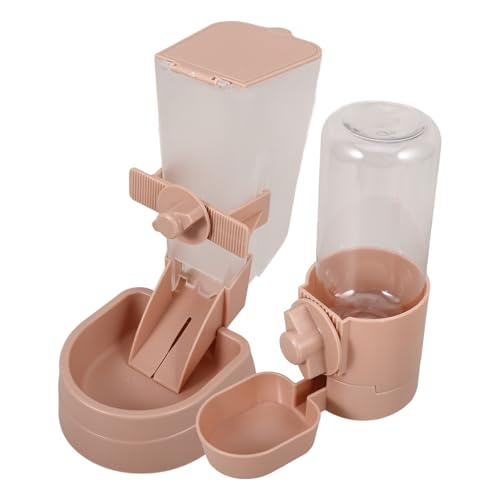 HAPINARY 1 Set Automatischer Futter Und Wasserspender Für Haustiere Hängender Futter Und Trinkspender Für Katzen Und Kaninchen Pink Selbstfüllend Pet Supply von HAPINARY