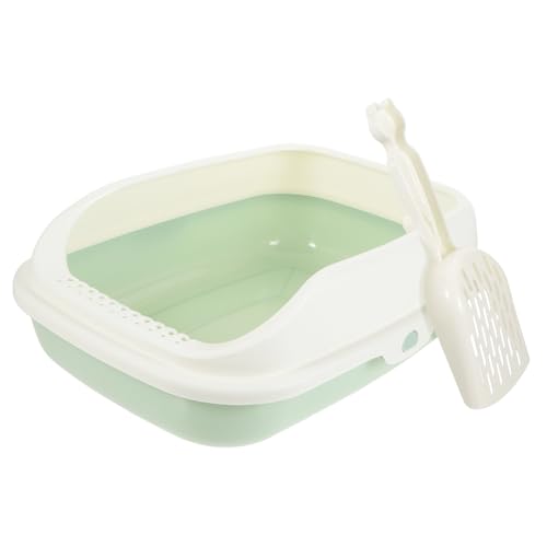 HAPINARY 1 Set-Box Katzentoilette Mülleimer Katzenversorgung Kätzchentoilette Katze Bettpfanne Hohe Seitentoiletten Für Katzen Kätzchen Saubere Toilette Plastik von HAPINARY