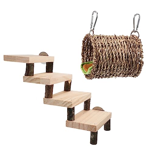 HAPINARY 1 Set Hamster Kauspielzeug, Eichhörnchen Ruhebett, Lustige Chinchilla Leitern, Bequemes Nest, Igelhaus, Eichhörnchen Ruheplatz, Hamsterspielzeug, Warmes Nest, Meerschweinchen von HAPINARY