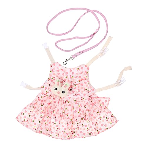 HAPINARY 1 Satz Häschen-Prinzessin-Kleid Hasenkleid Elfen-Outfit Für Kleine Haustiere Kaninchen-weihnachtsoutfits Katzen-Elfen-kostü Hasenkostüme Und Leine Kleine Tiere Baumwolle Draussen von HAPINARY