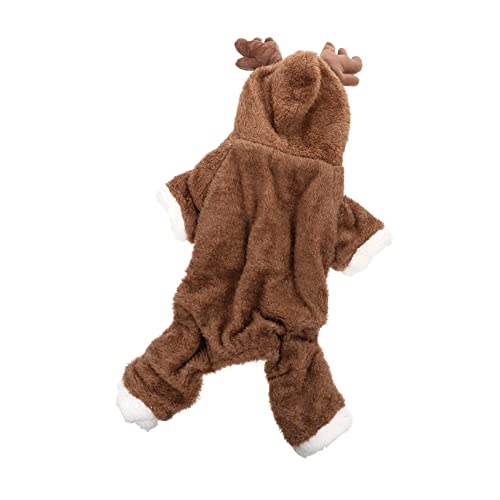 HAPINARY 1stk Haustierkleidung Welpenkleidung Weihnachtskostüm Für Haustiere Tier-Fleece-Hoodie Weihnachtshundeoverall Welpen Warmes Kostüm Hund Katze Kostüme Halloween Sherpa Einstellen von HAPINARY