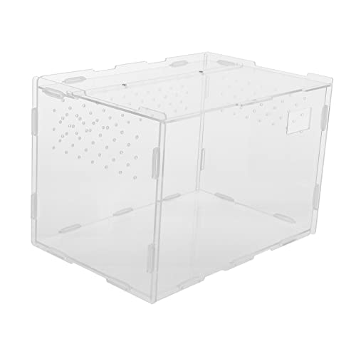 HAPINARY 1 Stück Karton Futterbox für Reptilien Lebensraum Flasche Reptilien schlüpfen Tierhütte insektenbox Insekten Box schleichtiere Reptilienterrarium aus Acryl Zuchtkäfig für Haustiere von HAPINARY