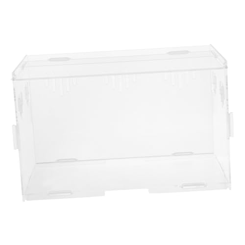 HAPINARY 1pc Acryl Reptil Fütterung Wanne Belüftung Löcher Montiert Box für Insekten von HAPINARY