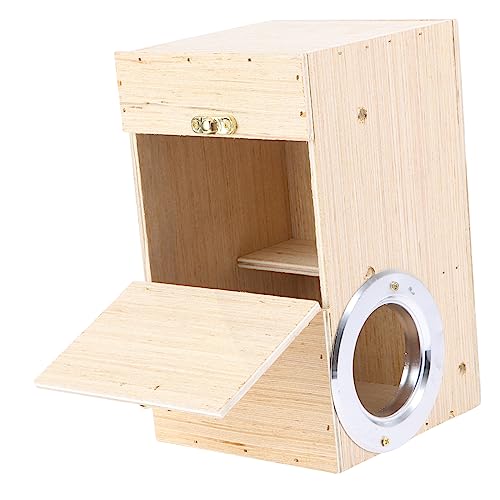 HAPINARY 1 Stück Vogel Zucht Box Vogelnest Holz Vogel Fall Holz Zucht Fall Vogel Brüterei Holz Vögel Nest Vögel Holz Nest Vogel Vögel Liefert von HAPINARY