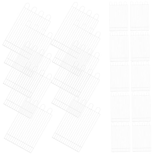 HAPINARY 12st Kaninchenstall Zusammenklappbarer Hasenzaun Meerschweinchenkäfig Kaninchenlaufstall Laufstall Für Frettchen Kaninchenschutzzaun Welpenlaufstall Zaunbrett Eisen Weiß 15c Igel von HAPINARY