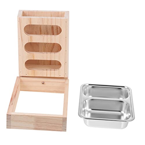 HAPINARY 1Pc Edelstahl Lebensmittelbehälter Haustier Kaninchen Rack Fütterung Rack Tiernahrung Platte Tier Fütterung Werkzeug Kaninchen Futter Schüssel Hase Fütterung Rack von HAPINARY