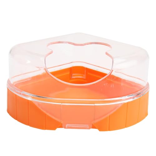 HAPINARY 1Stk Hamster Badezimmer Toilette Flasche Rennmaus Hase Schweine Waschbar Hamster klo Hamster gehege hamstergehege Hamster House Robustes Hamsterbad Hamsterbadewanne Plastik Orange von HAPINARY