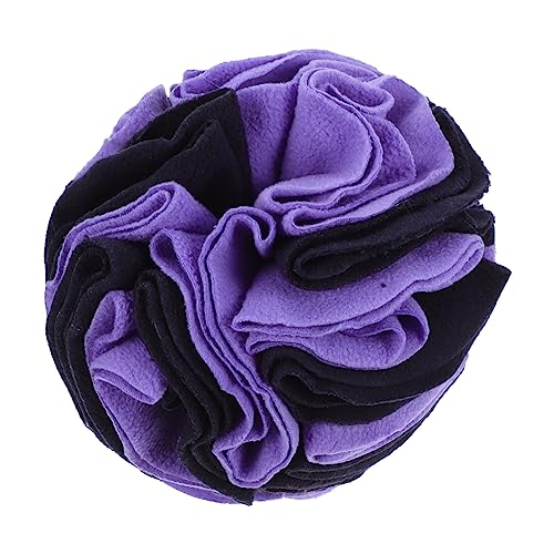 HAPINARY 1Stk Haustier riechende Glühbirne Heimtierbedarf Hund Gehirnspielzeug interaktives Spielzeug schnüffelball Spielzeuge Slow-Feeder-Ball Interaktiver Haustierball Polarfleece Violett von HAPINARY