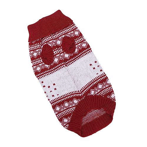 HAPINARY 1stk Weihnachtskatzenkostü Hundeurlaubspullover Süße Hundepullover Welpe Hundepullover Für Kleine Hunde Weihnachtskatzenpullover Hundekostüme Rot Weihnachten von HAPINARY