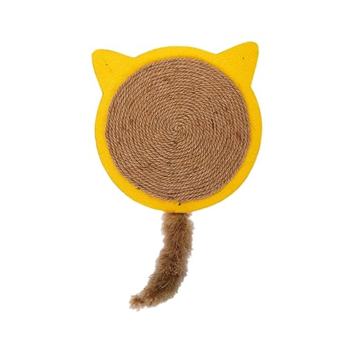 HAPINARY 1stk Katzenspielzeug Katzenkratzer Aus Pappe Kratzbaum Für Katzen Katzenbedarf Kratzunterlage Für Katzen Sisalpfosten Für Katzen Kratzspielzeug Für Katzen Katzenkratzkarton Yellow von HAPINARY