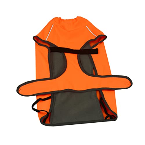 HAPINARY 2 STK Haustierjacke Hundewesten für kleine Hunde Hundekleidung hundewintermantel hundemantel Regenjacke reflektierende Kleidung für Haustiere Hunde Weste Kleidung Polyester Orange von HAPINARY