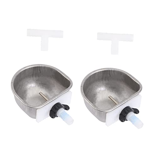 HAPINARY 2 Sätze Kaninchen-wasserbrunnen Futterspender Flaschen Kaninchenfutter Für Käfige Kühlung Hase Wassernapf Trinker Haustiere Wasserflasche Futterautomat Für Kaninchen Silver Plastik von HAPINARY