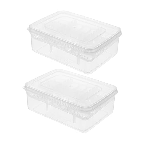 HAPINARY 2 Stück 16 Inkubation sbox für Krabbel Tiere Ei Schraffur Löwenmähnen-Inkubator Reptilien inkubator Egg Incubator Inkubator mit 16 Fächern Reptilienwerkzeug Plastik Transparent von HAPINARY