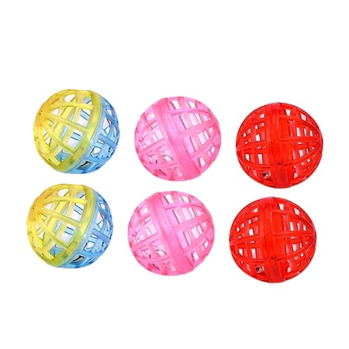 HAPINARY 20 Stücke Lustige Katze Ball Spielzeug Katze Spielen Teaser Transparent Ball Spielzeug Kreative Glocke Ball Spielzeug (gelegentliche Farbe) von HAPINARY