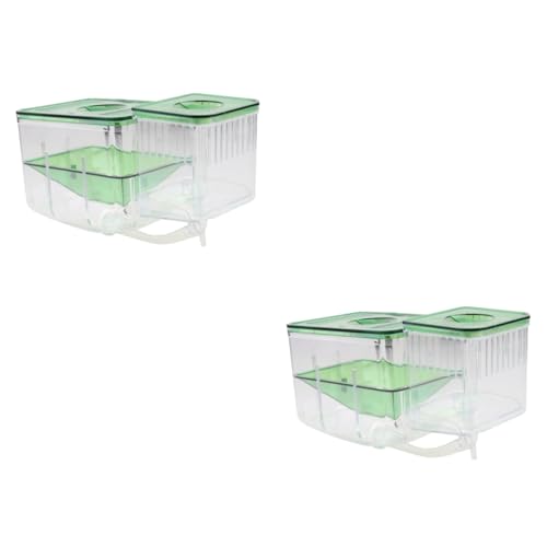 HAPINARY 2Er-Box Zuchtbecken für Aquarien Betta Fisch Aquarienteiler Eier aus Salzlake Aquarienzüchter automatisch Aquarienbrutkasten Schutzbereich für Fischbrut isoliertes Aufzuchtbecken von HAPINARY