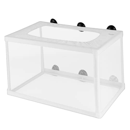 HAPINARY 2St Fisch Aquariumzubehör transparenter Züchterkoffer Aquariumheizung Abs Brutstätte für Artemia Inkubator Testset Aquarienwasser Bausatz Brüterei Trennwand für Aquarien Netz Weiß von HAPINARY