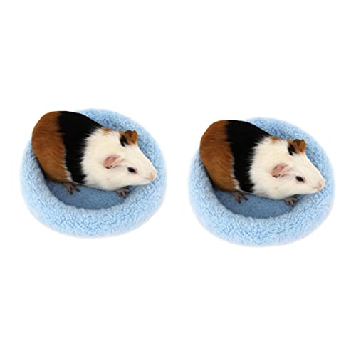 HAPINARY 2St Hamsterbett warm Futter für Meerschweinchenkäfige Hamster Winter warmes Nest Schlafdecke für Haustiere Hamster-Pad-Bett Hamster Bed Pet mat Hamster Pad Hamstermatte Blue von HAPINARY