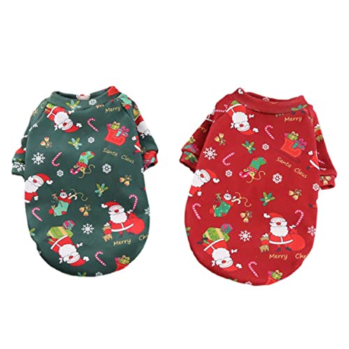 HAPINARY 2St Haustier-Weihnachtskleidung Weihnachtskleidung für Haustiere Weihnachtslustige Haustierkleidung Haustier-Festival-Kostü dekoratives Haustierkostü Haustierbekleidung Polyester von HAPINARY