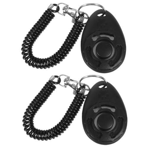 HAPINARY 2St Klicker für Haustiertraining Türklicker für Hunde Clickertraining für Hunde Heimtierbedarf Hunde-Dinner-Clicker Hundetrainingszubehör Clicker-Tool für Hunde Abs Black von HAPINARY