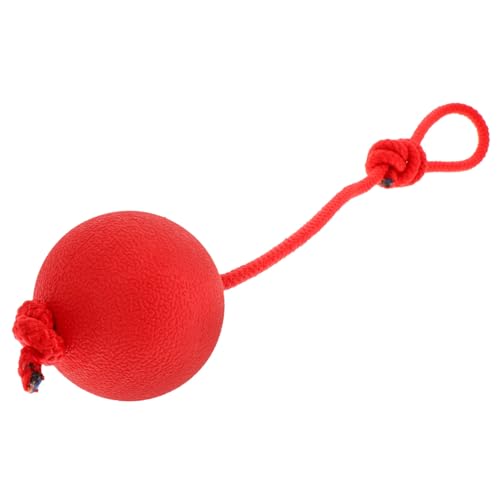 HAPINARY 2St Seil Gummiball Spielzeug zum Schleppen von Hunden Katzenseilspielzeug mit Seilball Dog chew Toy hundekauspielzeuge Hundeseilspielzeug bissfestes elastisches Ballspielzeug rot von HAPINARY