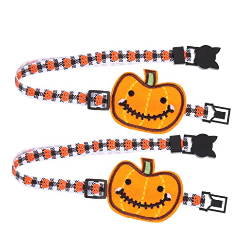 HAPINARY 2pcs Halloween Kürbiskragen Verstellbares Hundehalsband Bequeme Hundekragen Partykragen Dekoration von HAPINARY