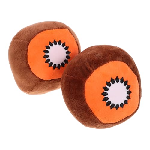 HAPINARY 2St Plüschtier interaktives Interactive Dog Toys Kauspielzeug kandierte Früchte Interaktives Spielzeug für Welpen Outdoor-Trainingsspielzeug Kiwi von HAPINARY