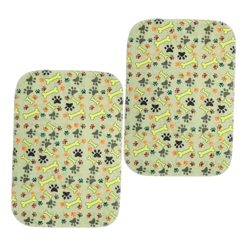 HAPINARY 2st Pet Pinkelmatte Wiederverwendbare Pee Pads Pet Pee Pads Welpenbedarf Waschbare Pee-Pads Für Haustiere Große Hundepipipads PIPI-Pads Für Hunde Bastelblöcke Light Green Polyester von HAPINARY