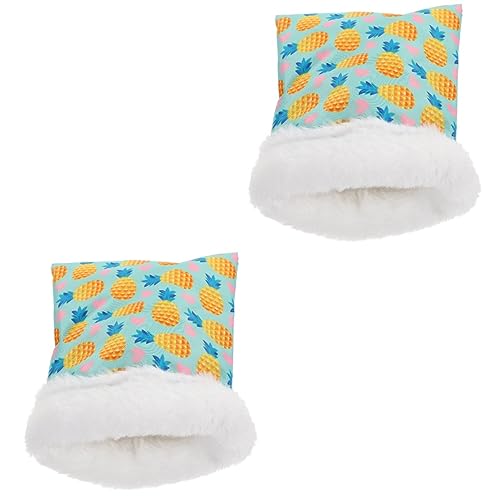 HAPINARY 2st Schlafsack Für Hamster Baumwollbett Für Hamster Meerschweinchen Schlafbett Hamster Wintersack Meerschweinchen Spielzeug Zwergkaninchennest Frettchen Sky-Blue Kaninchenfell von HAPINARY