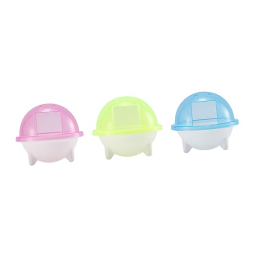 HAPINARY 3 STK Hamster Fliegende Untertasse Badezimmer Sachen lustiger Hundehelm Staub Röhren Hase Hamster klo Hamster Terrarium Hamster House käfig Hamstersandbadezimmer Hamsterbad Plastik von HAPINARY