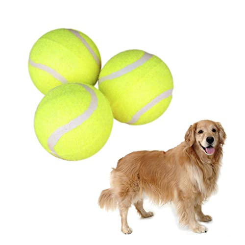 HAPINARY 3 Stück Hunde Tennisball Set Riesige Kauspielzeuge Für Hunde Ideal Für Hundetraining Und Interaktive Spiele Langlebigen Spielspaß von HAPINARY