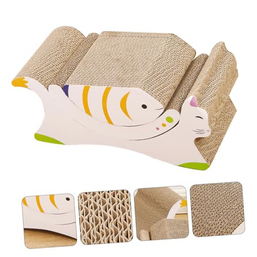 HAPINARY 3Pcs Katzenkratzenbrett Dritte Set Spielzeugkatzen Kratzer Katze Kratzpolster Runde Kätzchen Katze Kratzpolster Katze Kratzer Katze Kratzer Lounge Wellpapier Khaki von HAPINARY