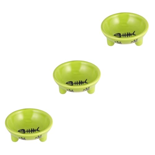 HAPINARY 3St Futternapf für Haustiere Erhöhter Katzenfutterautomat Erhöhte Hundenäpfe Essen Hundenapf Hundegeschirr pet Supplies Dog Bowl Haustiernapf Futterautomat für Haustiere Green von HAPINARY