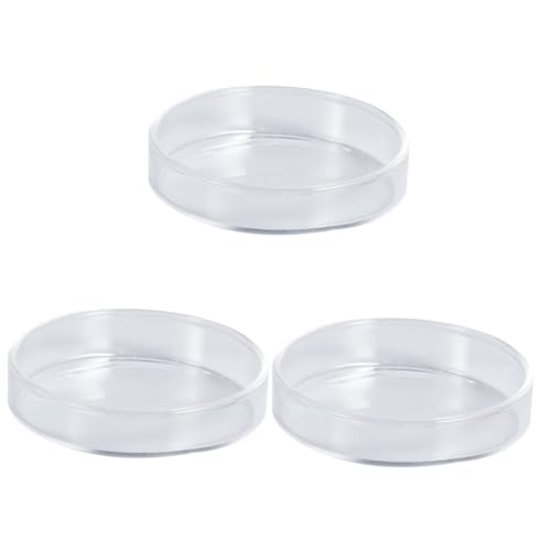 HAPINARY 3 Stücke Hohe Helligkeit Glas Garnelen Lebensmittel Becken Runde Garnelen Gericht Fisch Und Reptil Feeder Bowl von HAPINARY