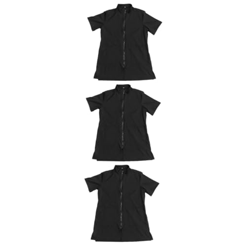 HAPINARY 3St Haustier Salon Kosmetikerin Kleidung Umstandskleidung Aprons Hundekleid Kosmetologenuniform für Haustiere Herren Kleidung gesamt Kleidung für Tierkosmetikerinnen Black von HAPINARY