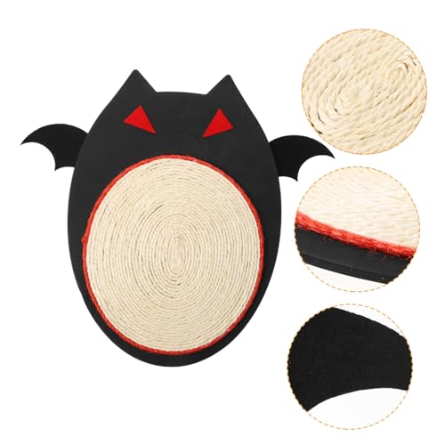 HAPINARY 3st Kratzmatte Für Katzen Kratzunterlagen Für Katzen Kratzsofa Für Katzen Halloween-Fledermaus-kratzmatte Katzenspielzeug Aus Sisal Katzenhaus Aus Pappe Halloween Katzenrad Black von HAPINARY